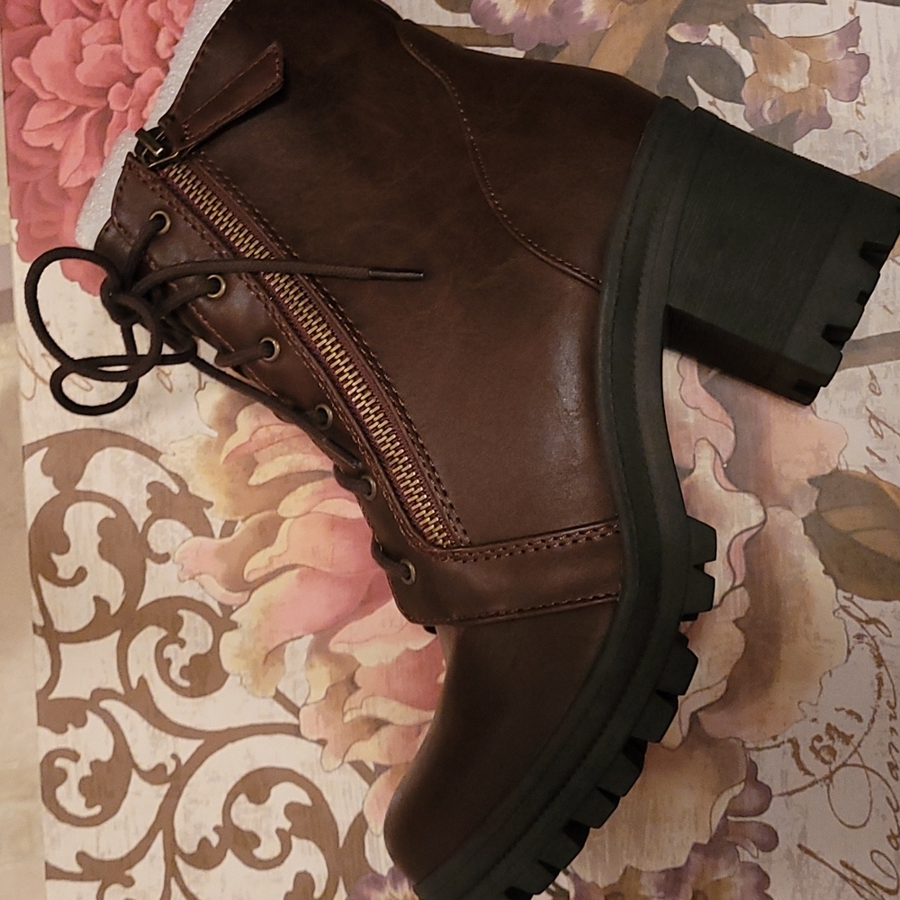 Dark brown booties